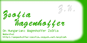 zsofia wagenhoffer business card